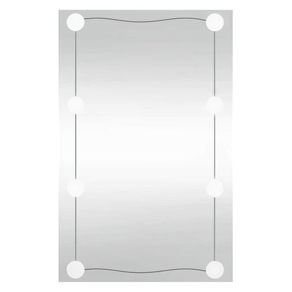Specchio da Parete con Luci LED 50x80 cm Vetro Rettangolare