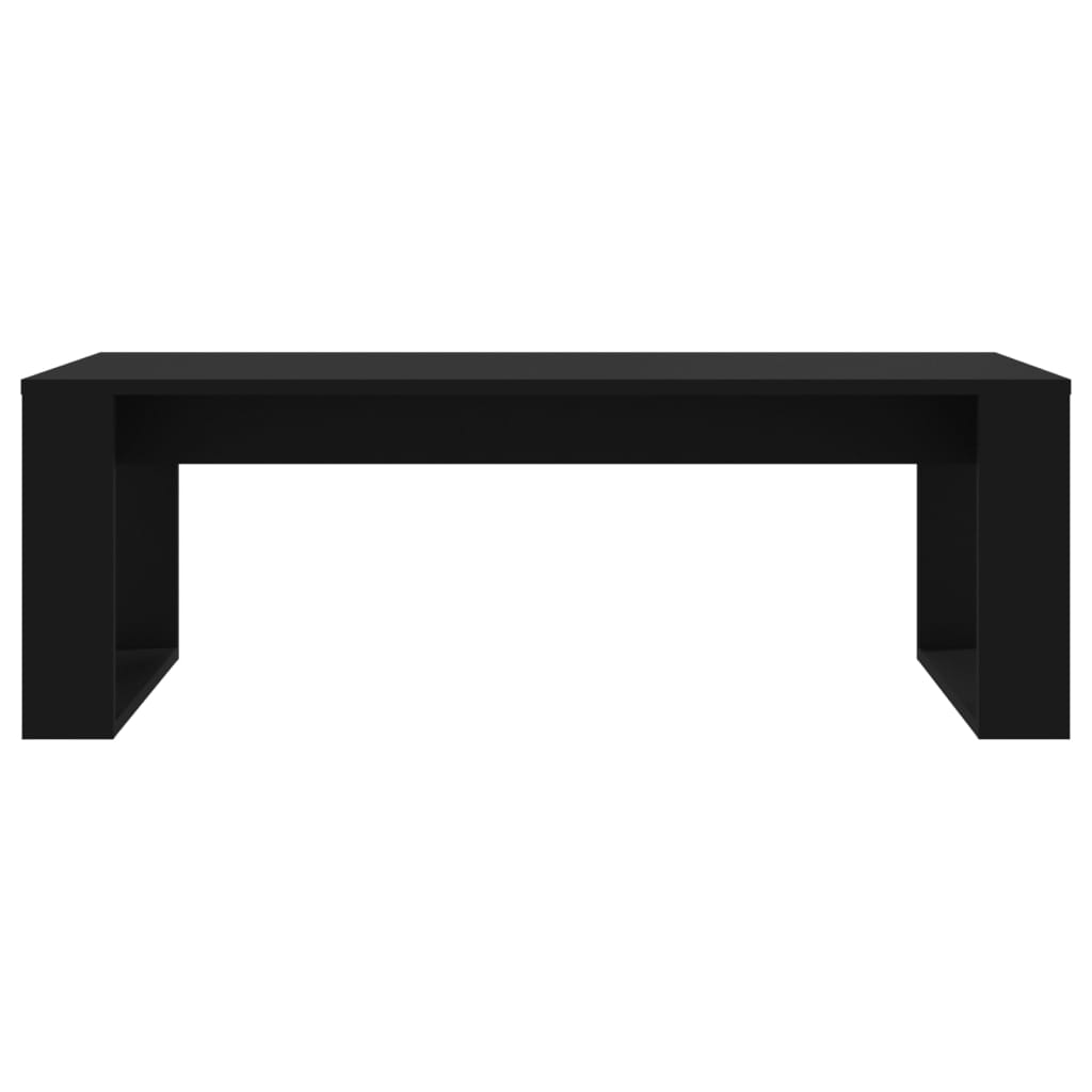 Tavolino da Salotto Nero 102x50x35 cm in Legno Multistrato