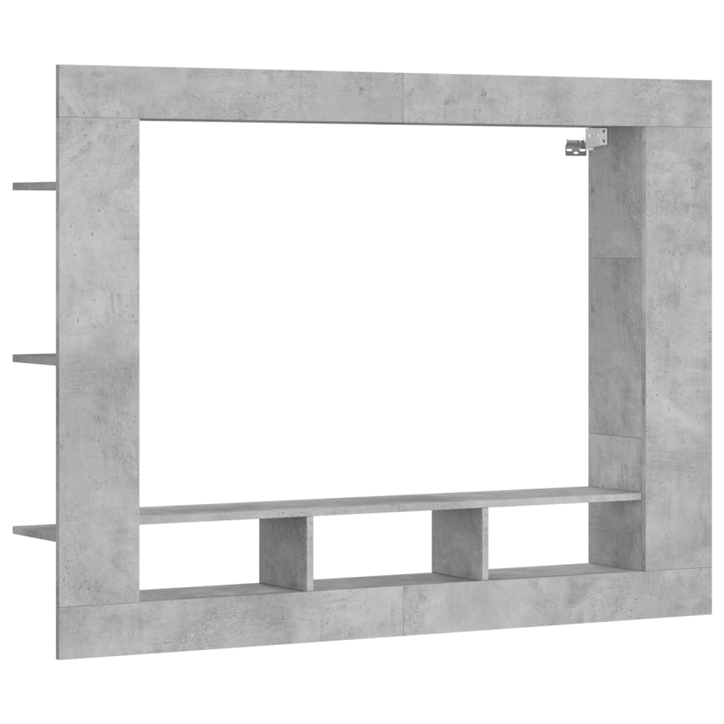 Mobile Porta TV Grigio Cemento 152x22x113 cm Legno Multistrato
