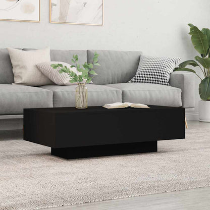 Tavolino da Salotto Nero 100x49,5x31 cm in Legno Multistrato