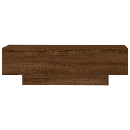 Tavolino Salotto Rovere Marrone 100x49,5x31cm Legno Multistrato