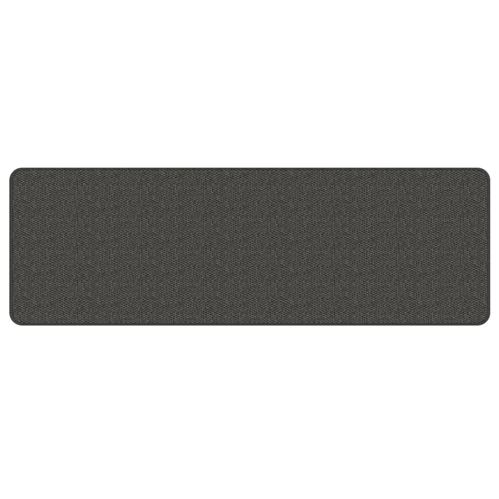 Tappeto Corsia Aspetto Sisal Antracite 50x150 cm