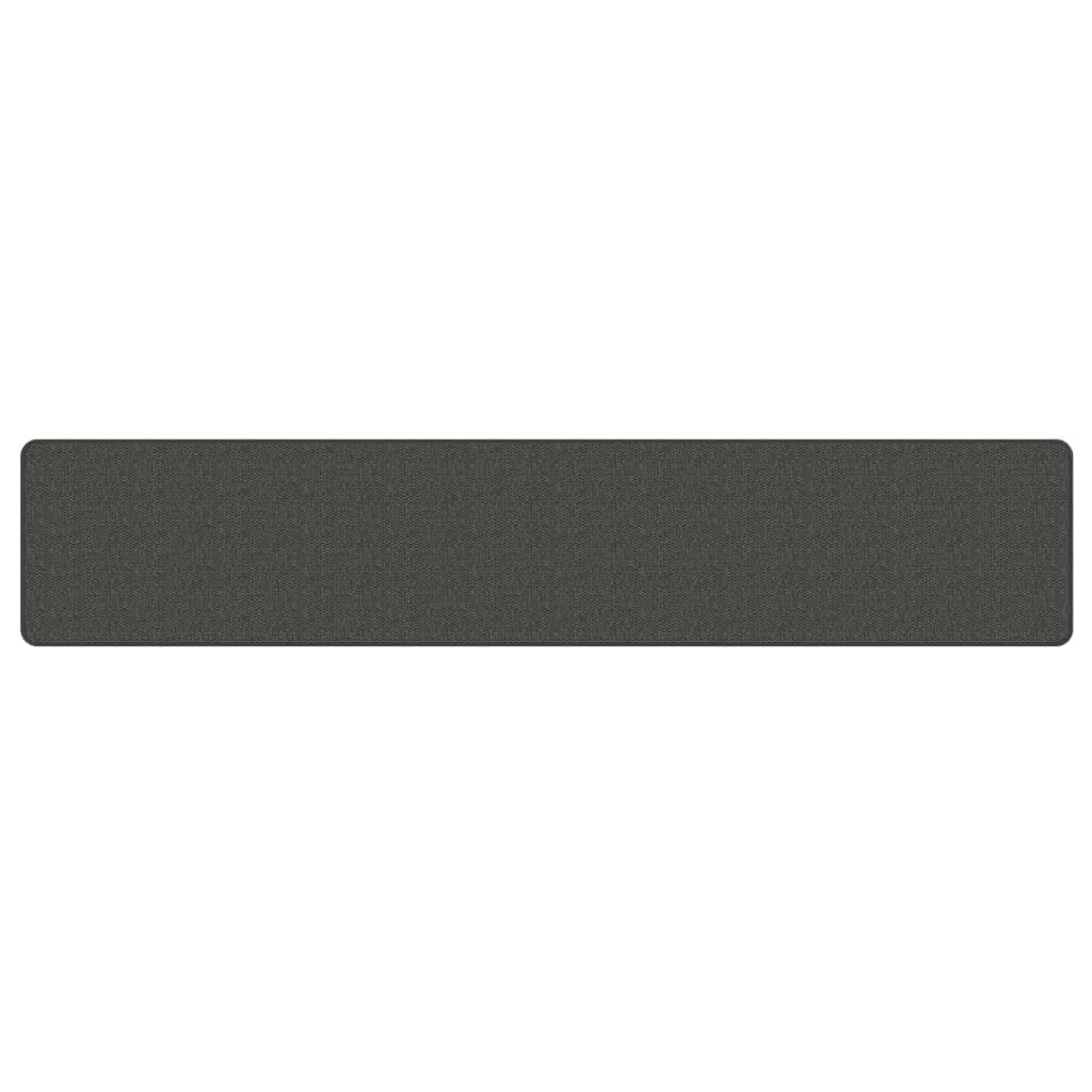 Tappeto Corsia Aspetto Sisal Antracite 50x250 cm