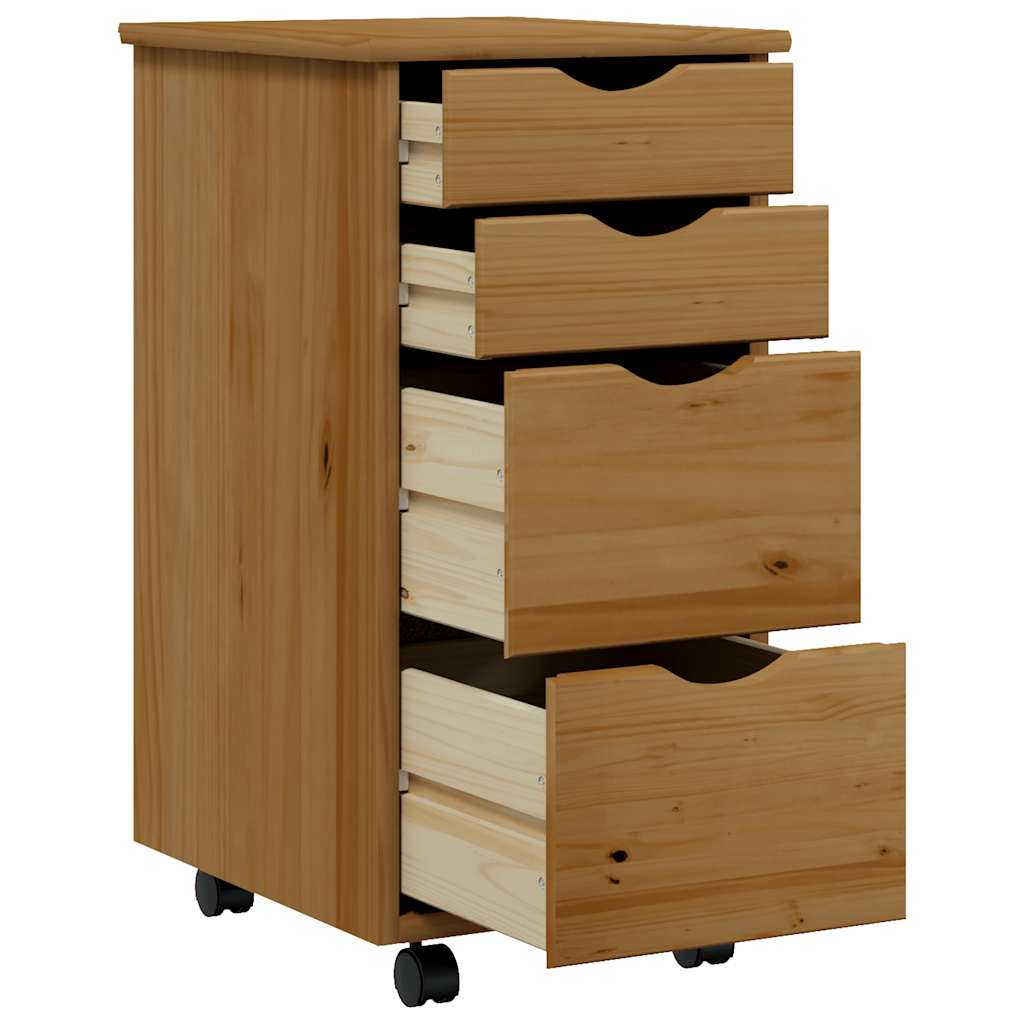 Armadietto Rotante con Cassetti MOSS ambra Legno Massello Pino