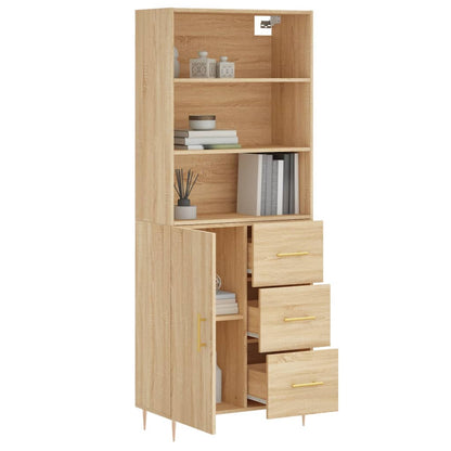 Credenza Rovere Sonoma 69,5x34x180 cm in Legno Multistrato