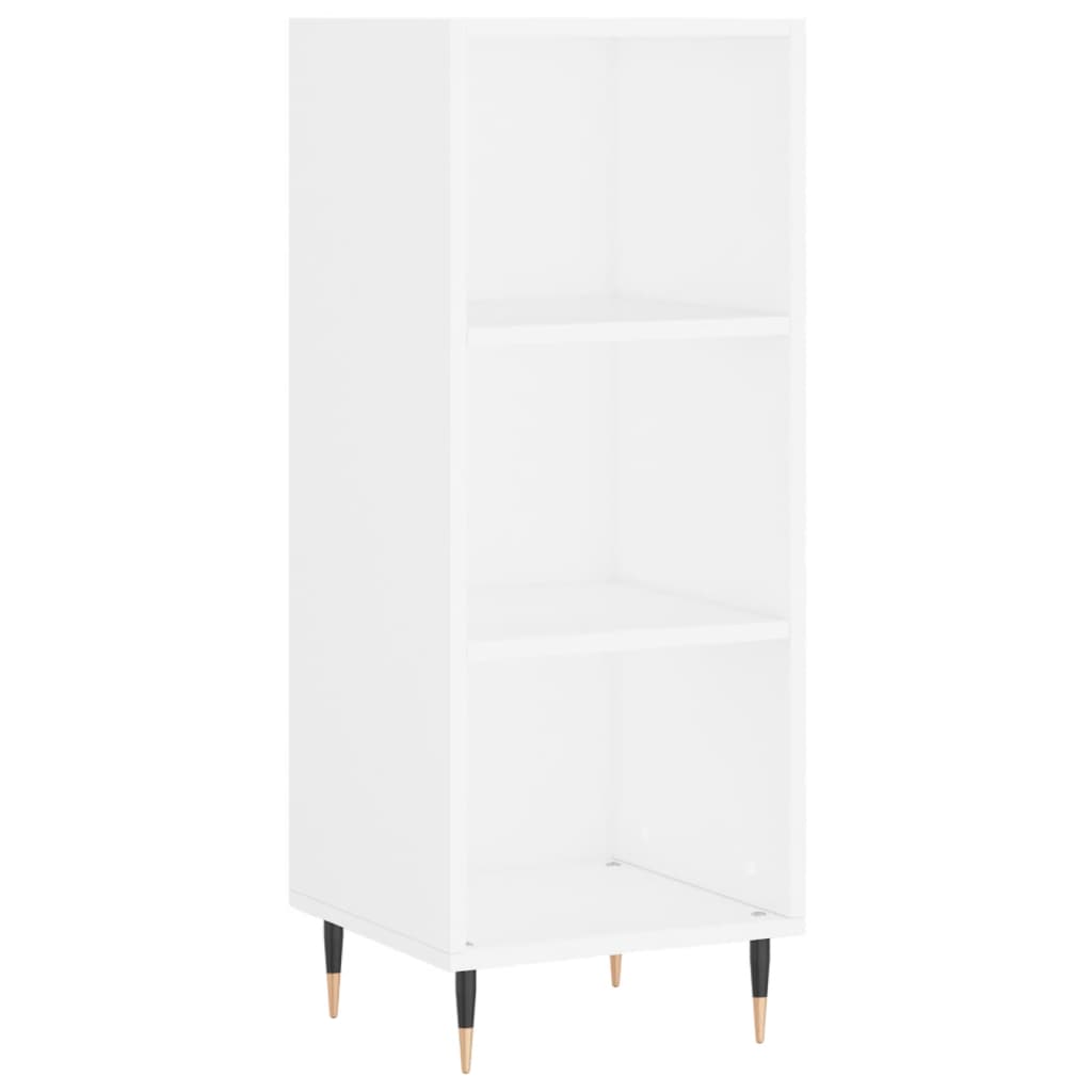 Credenza 34,5x32,5x180 cm in Legno Multistrato Bianco Lucido