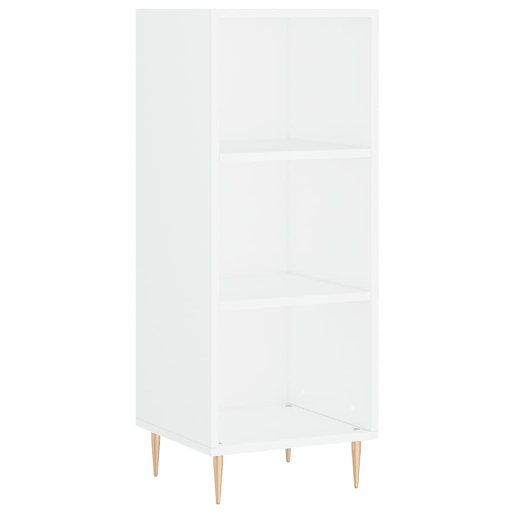 Credenza 34,5x32,5x180 cm in Legno Multistrato Bianco Lucido