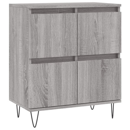 Credenze 2 pz Grigio Sonoma in Legno Multistrato