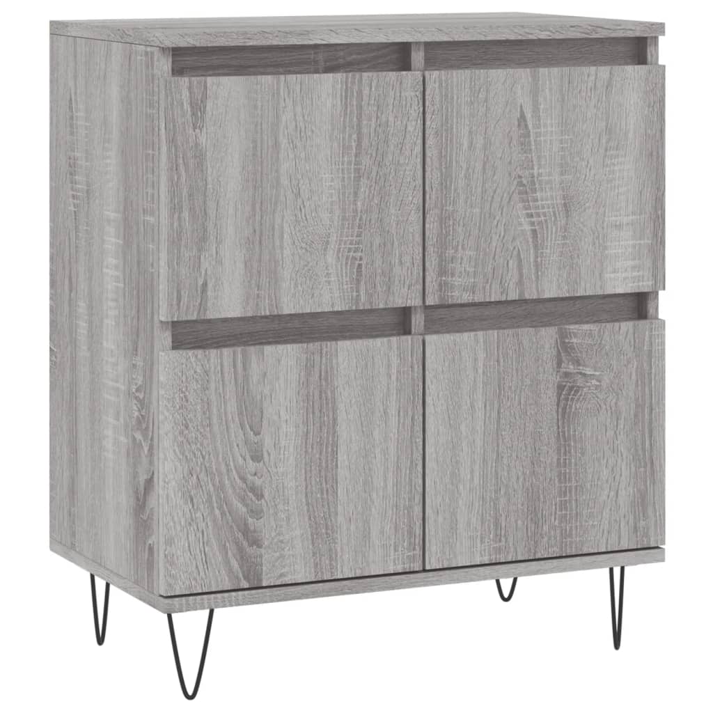 Credenze 3 pz Grigio Sonoma in Legno Multistrato