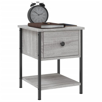 Comodini 2 pz Grigio Sonoma 34x35,5x45 cm in Legno Multistrato