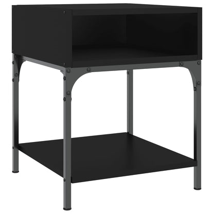Comodini 2 pz Neri 40x41x50 cm in Legno Multistrato