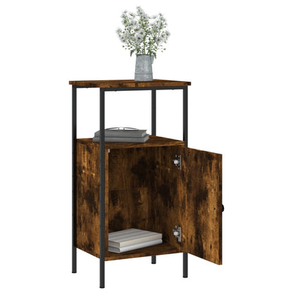 Comodini 2pz Rovere Fumo 41x31x80 cm in Legno Multistrato