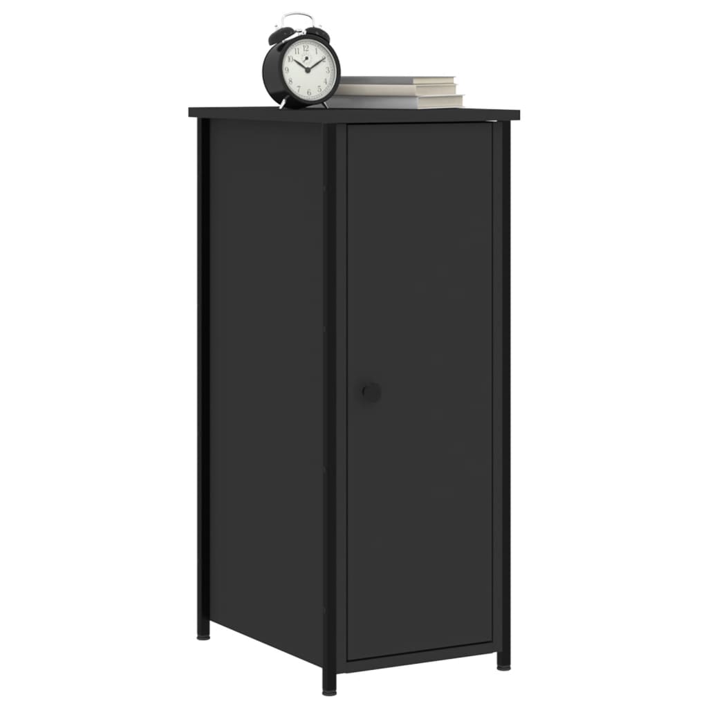 Comodini 2 pz Neri 32x42x80 cm in Legno Multistrato