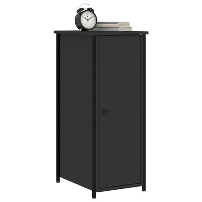 Comodini 2 pz Neri 32x42x80 cm in Legno Multistrato