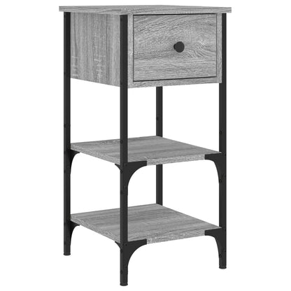 Comodini 2 pz Grigio Sonoma 34x36x70 cm in Legno Multistrato