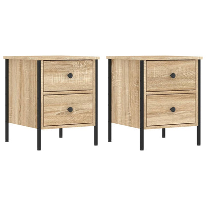 Comodini 2 pz Rovere Sonoma 40x42x50 cm in Legno Multistrato