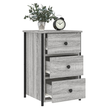Comodini 2 pz Grigio Sonoma 40x36x60 cm in Legno Multistrato