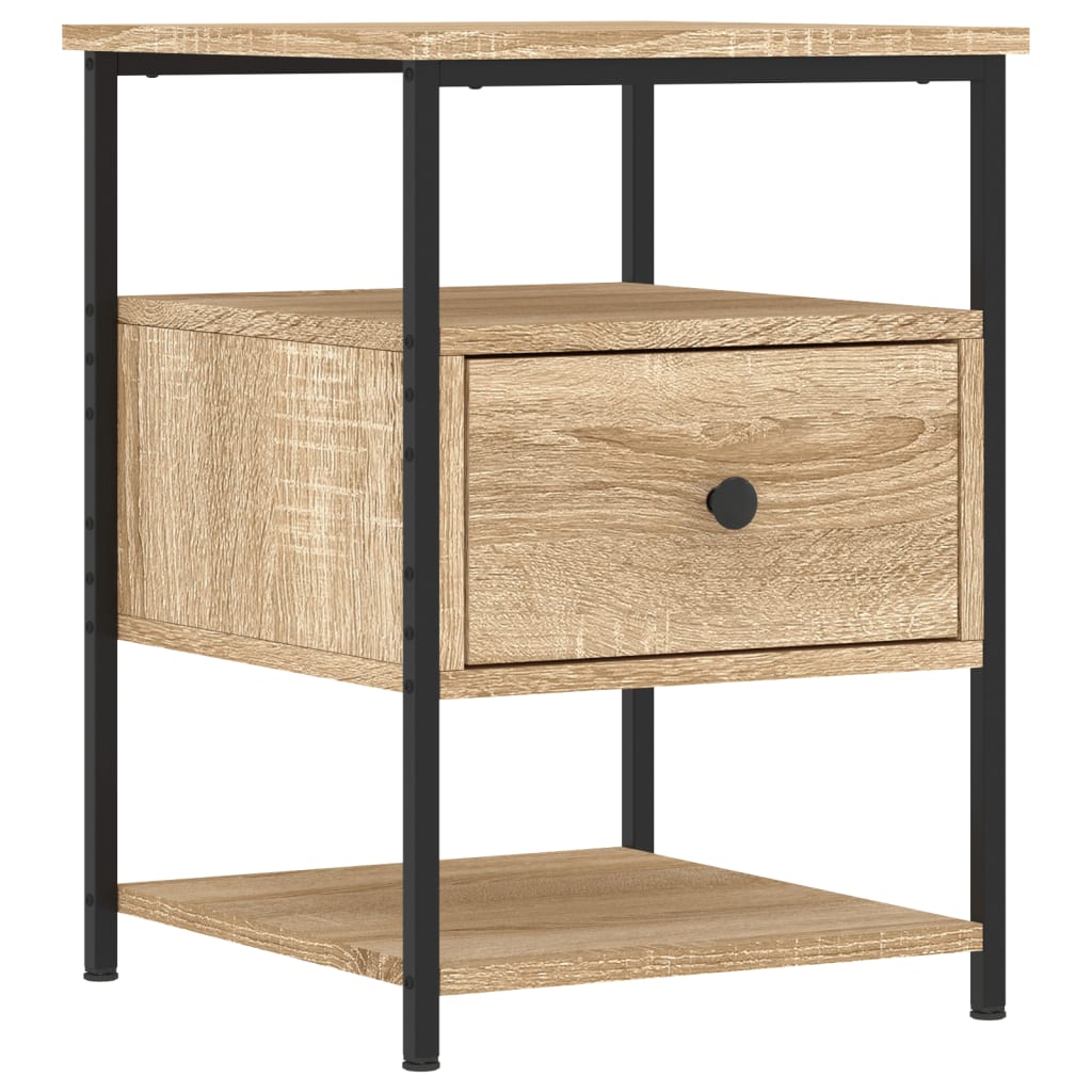 Comodino Rovere Sonoma 40x42x56 cm in Legno Multistrato
