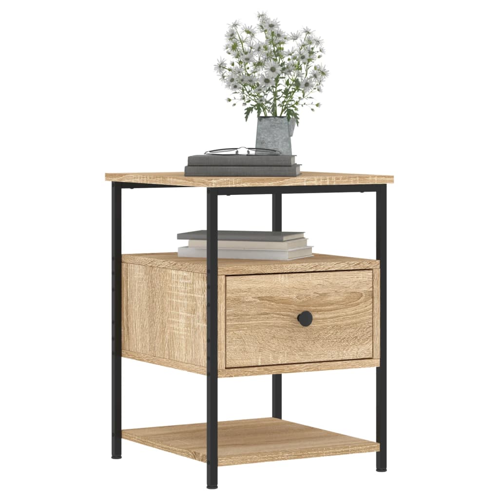Comodino Rovere Sonoma 40x42x56 cm in Legno Multistrato