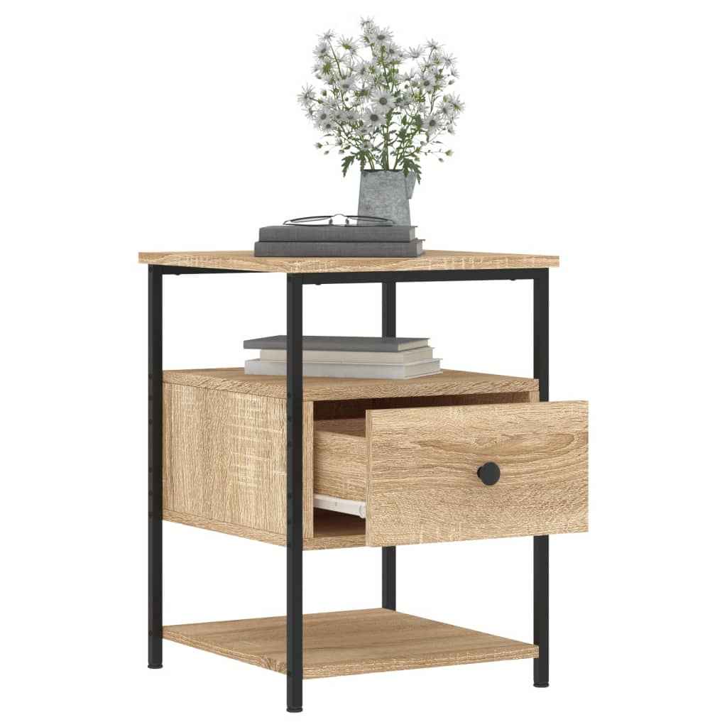 Comodino Rovere Sonoma 40x42x56 cm in Legno Multistrato