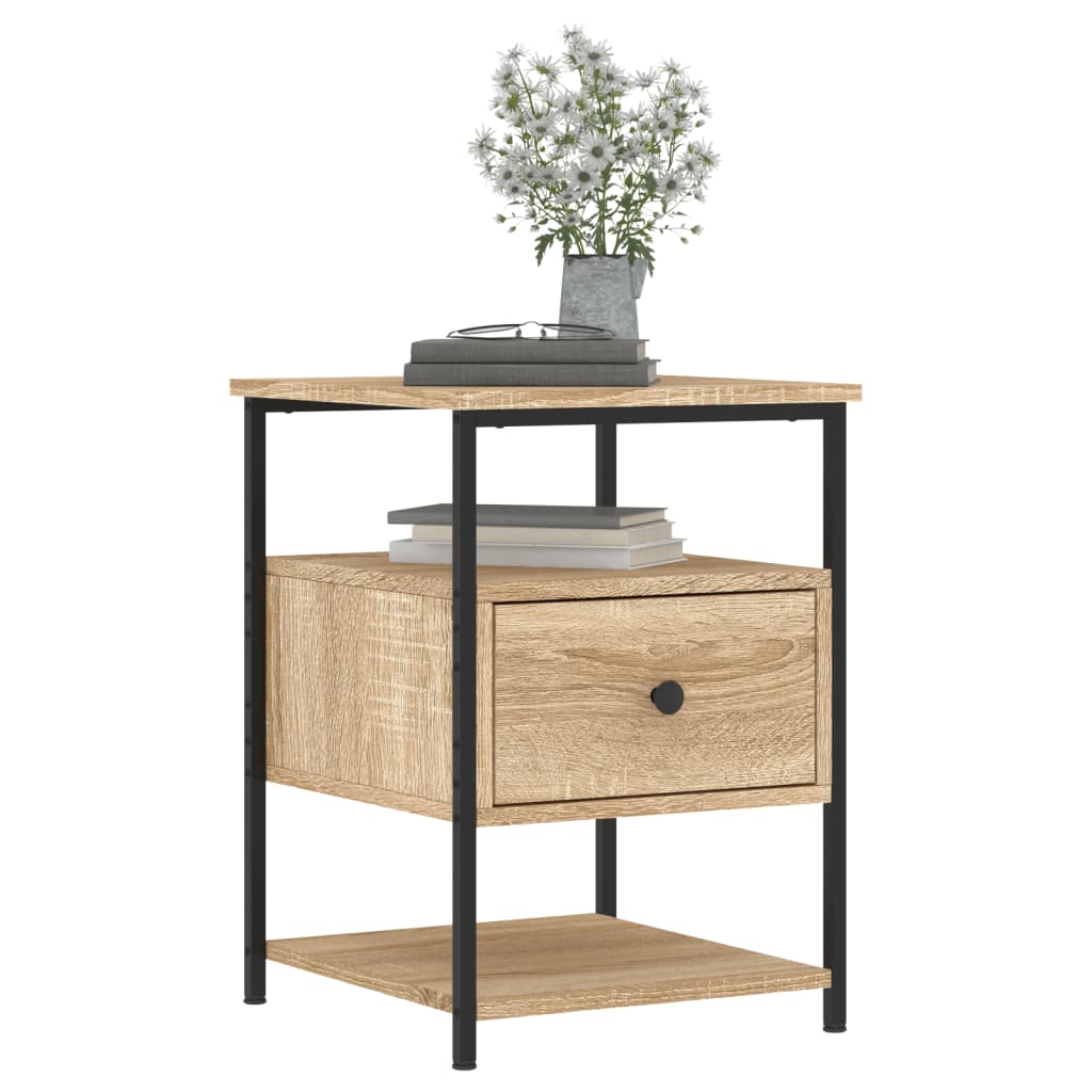 Comodini 2 pz Rovere Sonoma 40x42x56 cm in Legno Multistrato