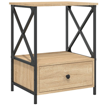 Comodino Rovere Sonoma 50x41x65 cm in Legno Multistrato
