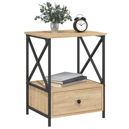 Comodino Rovere Sonoma 50x41x65 cm in Legno Multistrato