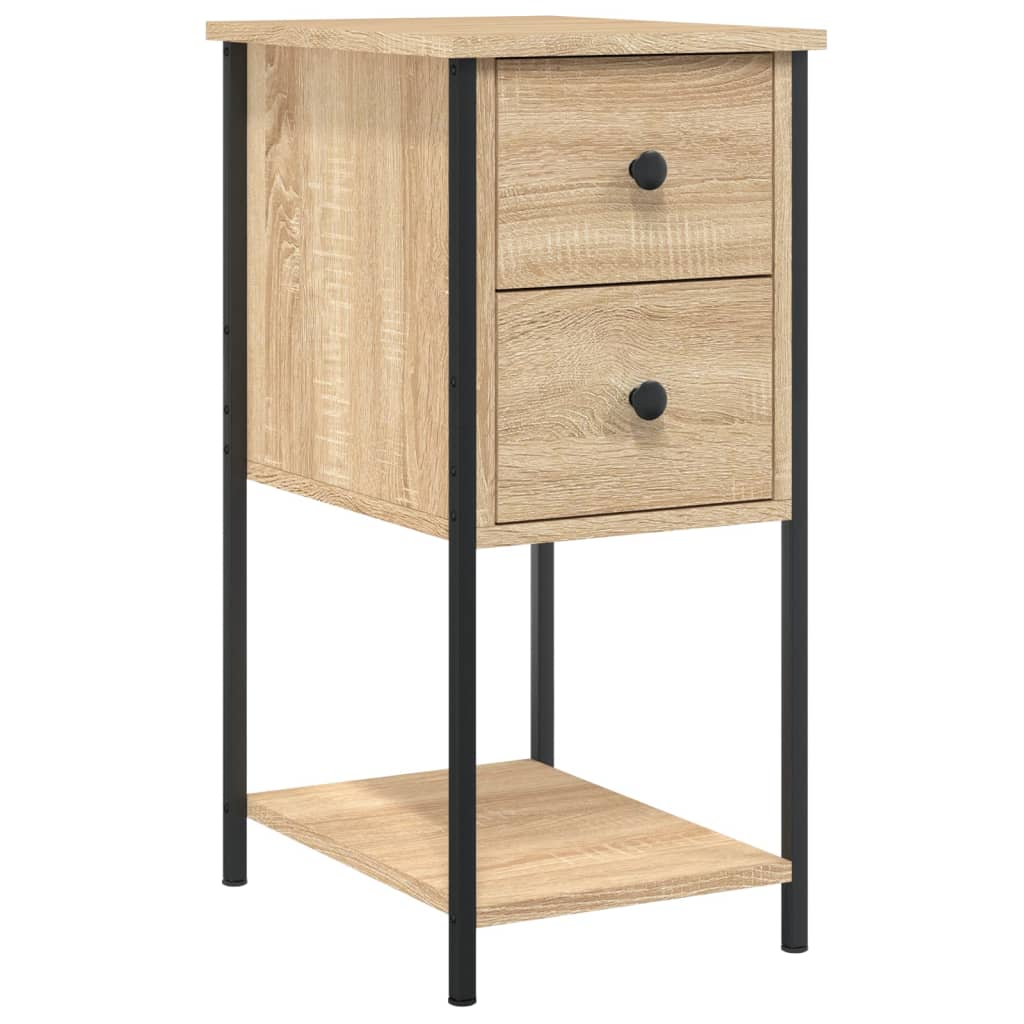 Comodini 2 pz Rovere Sonoma 32x42x70 cm in Legno Multistrato