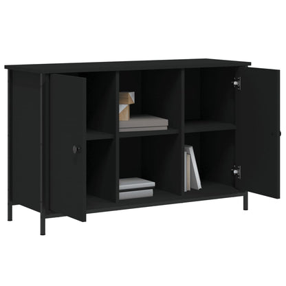 Mobile Porta TV Nero 100x35x65 cm in Legno Multistrato