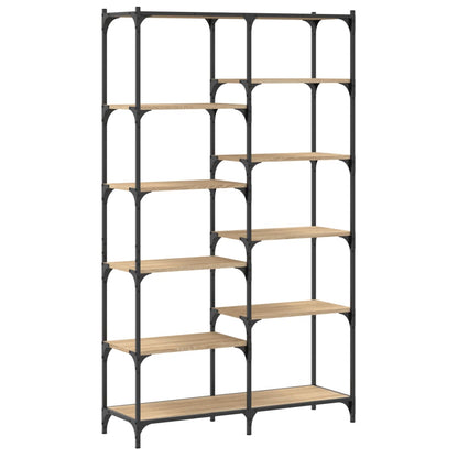 Libreria Rovere Sonoma 100x32x170 cm Legno Multistrato e Ferro