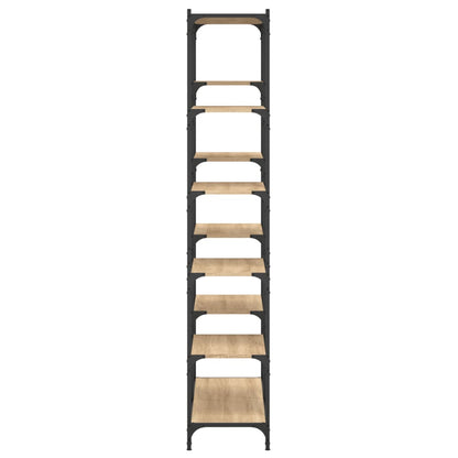 Libreria Rovere Sonoma 100x32x170 cm Legno Multistrato e Ferro