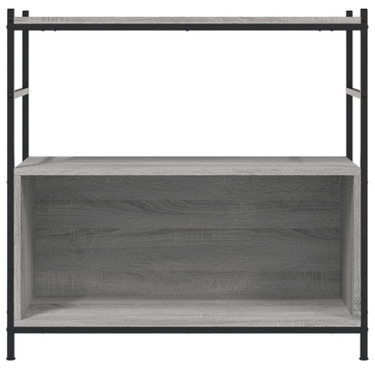 Libreria Grigio Sonoma 80x30x78,5 cm Legno Multistrato e Ferro