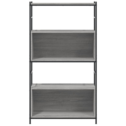 Libreria Grigio Sonoma 80x30x145,5 cm Legno Multistrato e Ferro