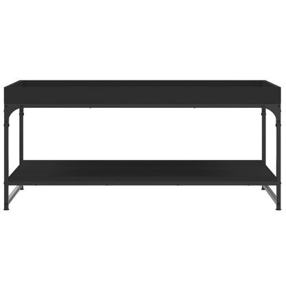 Tavolino da Salotto Nero 100x49x45 cm in Legno Multistrato