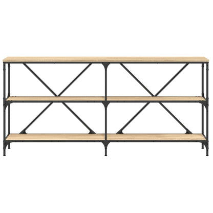 Tavolo Consolle Rovere Sonoma 160x30x75 cm Multistrato e Ferro
