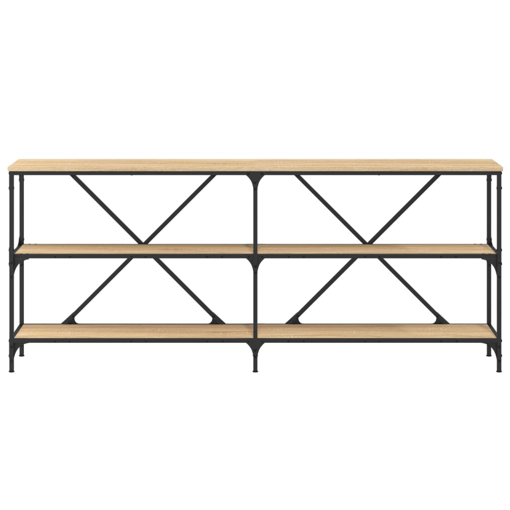 Tavolo Consolle Rovere Sonoma 180x30x75 cm Multistrato e Ferro