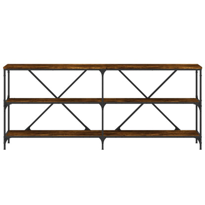 Tavolo Consolle Rovere Fumo 180x30x75cm Legno Multistrato Ferro