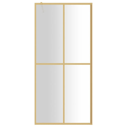 Parete per Doccia Walk-in Vetro Trasparente ESG 80x195 cm Oro