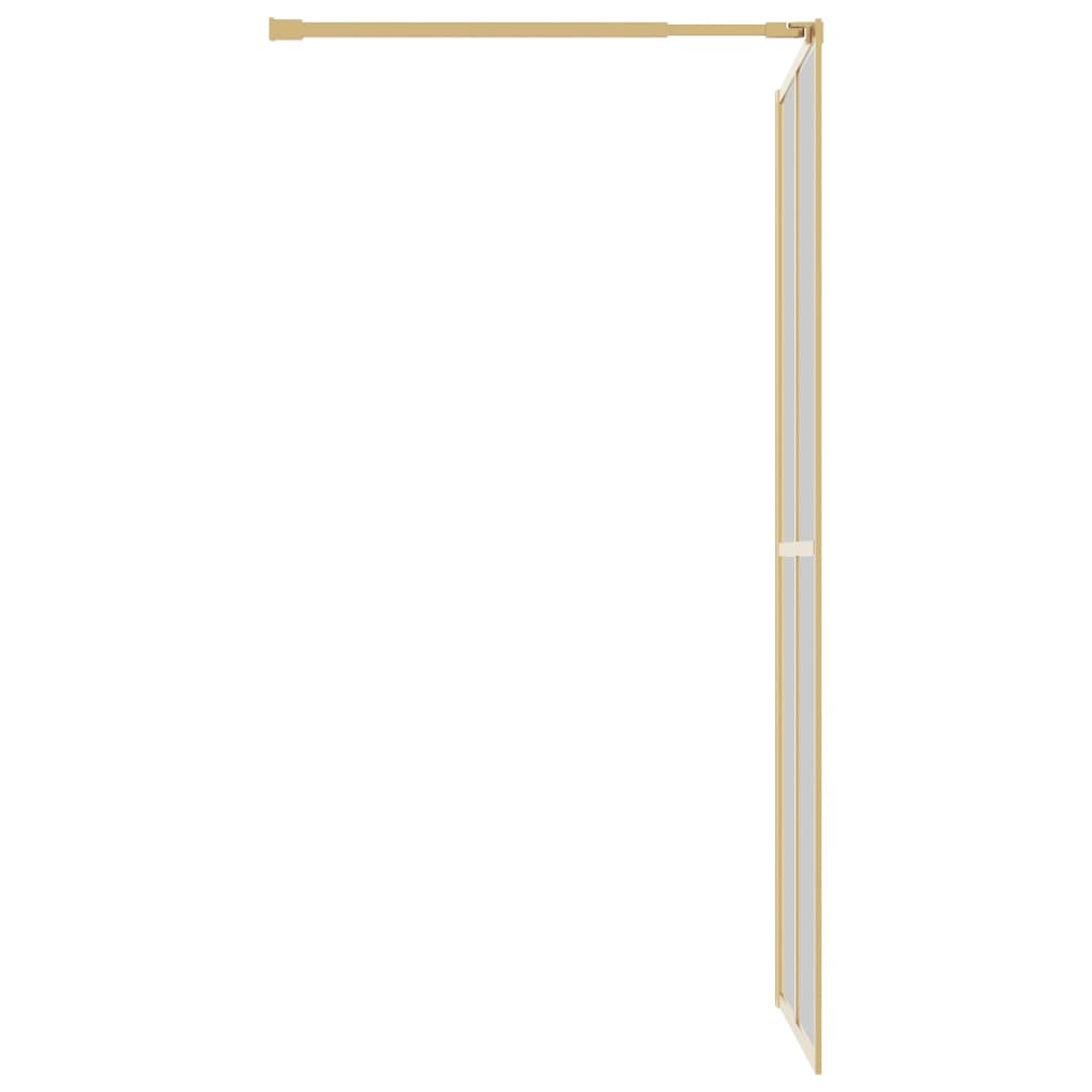 Parete per Doccia Walk-in Vetro Trasparente ESG 80x195 cm Oro