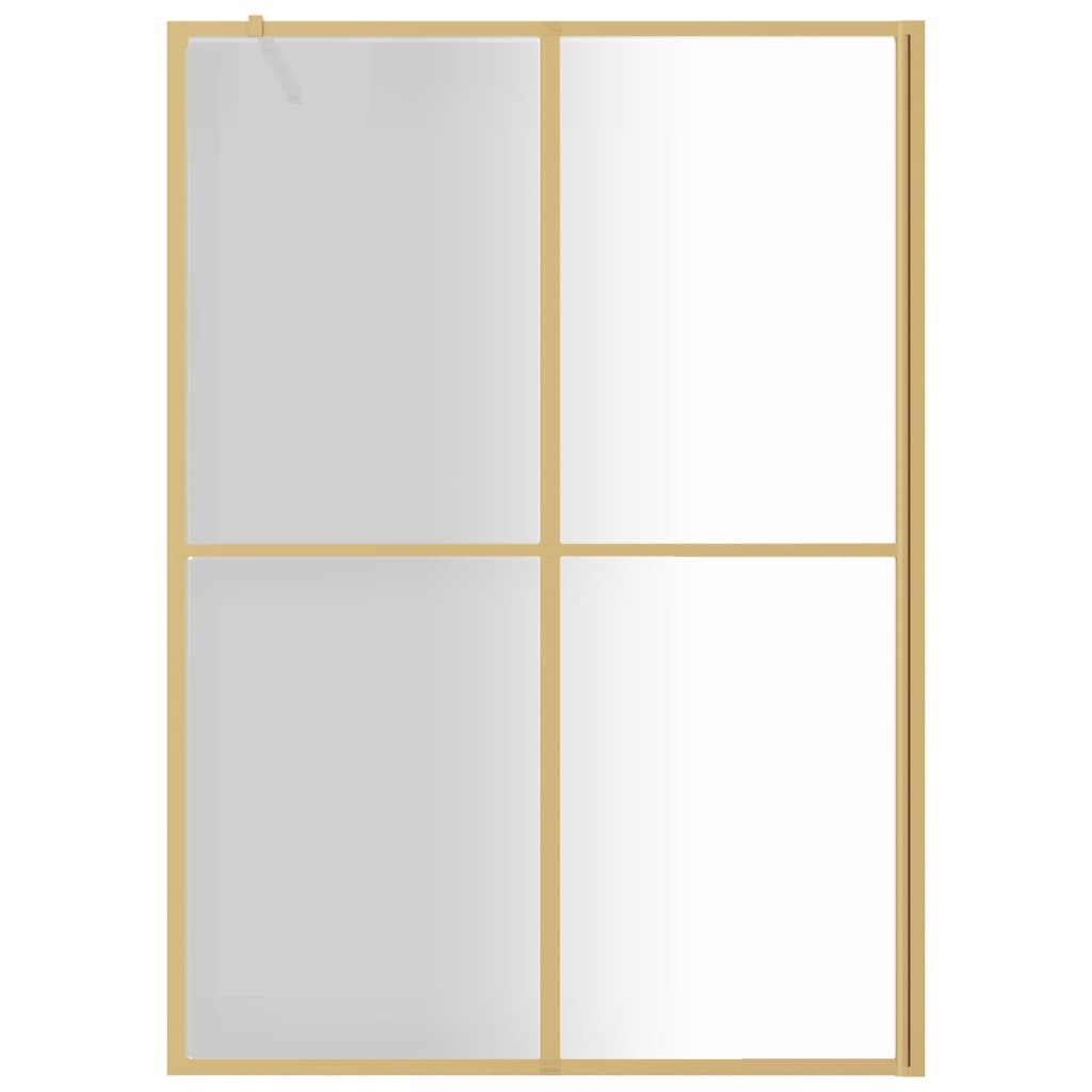 Parete per Doccia Walk-in Vetro Trasparente ESG 140x195 cm Oro