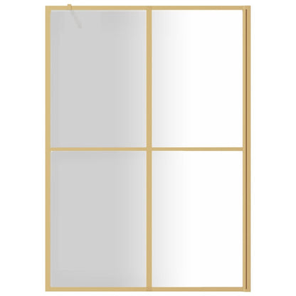 Parete per Doccia Walk-in Vetro Trasparente ESG 140x195 cm Oro
