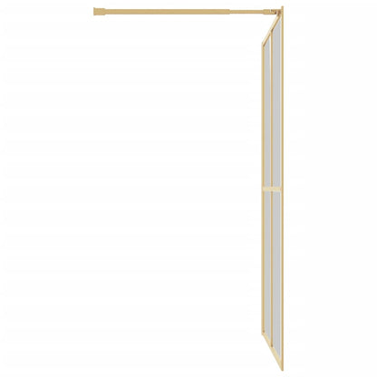 Parete per Doccia Walk-in Vetro Trasparente ESG 140x195 cm Oro