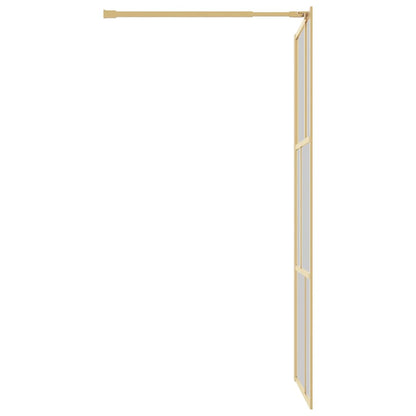Parete per Doccia Walk-in Vetro Trasparente ESG 80x195 cm Oro