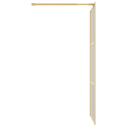 Parete per Doccia Walk-in Vetro Trasparente ESG 90x195 cm Oro