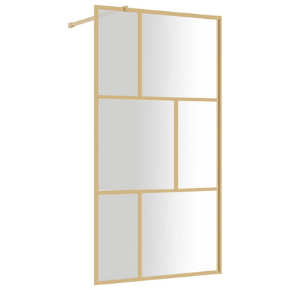 Parete per Doccia Walk-in Vetro Trasparente ESG 115x195 cm Oro