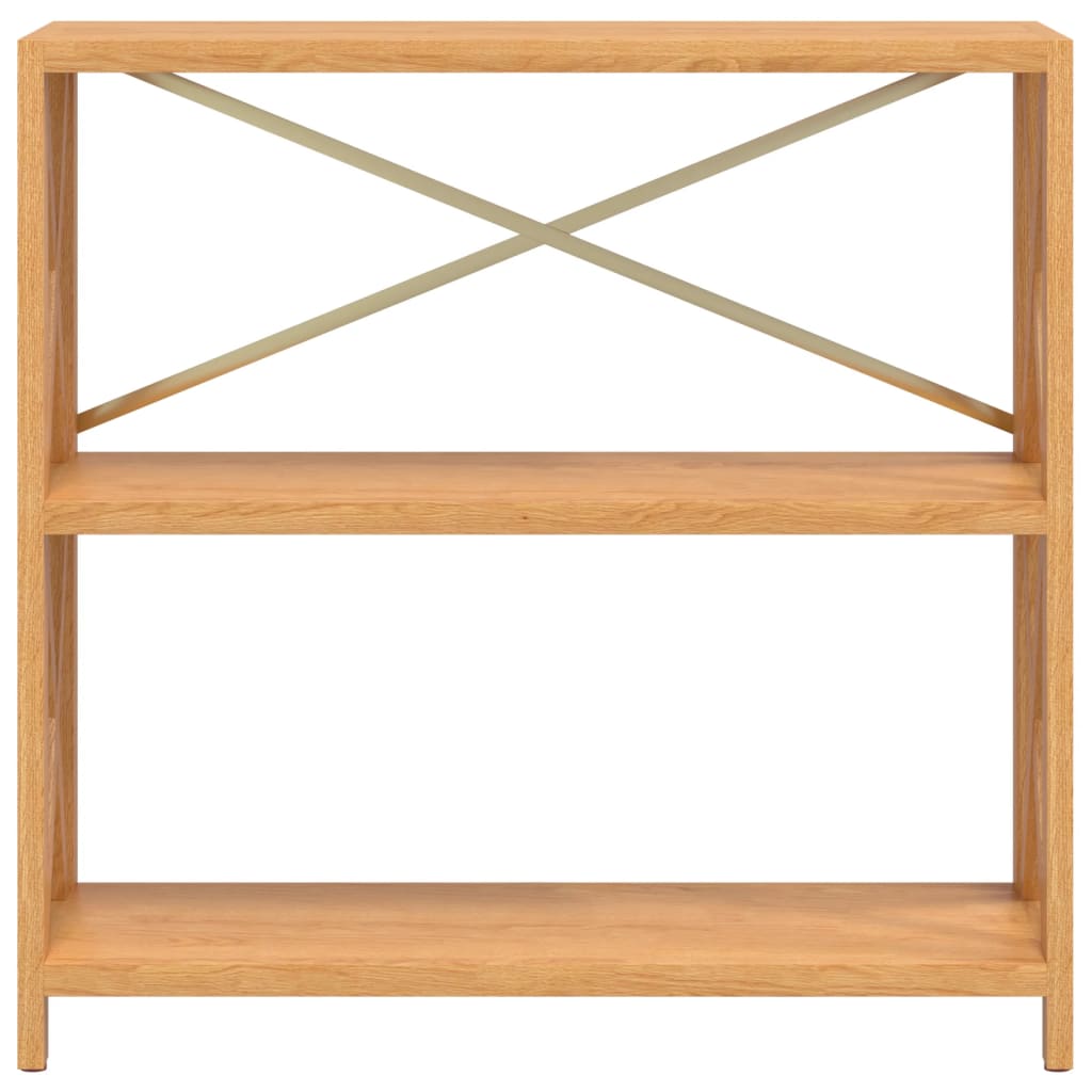 Scaffale a 3 Ripiani 80x30x78 cm in Legno Massello di Rovere