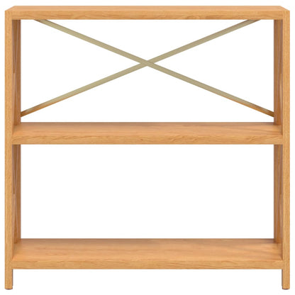 Scaffale a 3 Ripiani 80x30x78 cm in Legno Massello di Rovere
