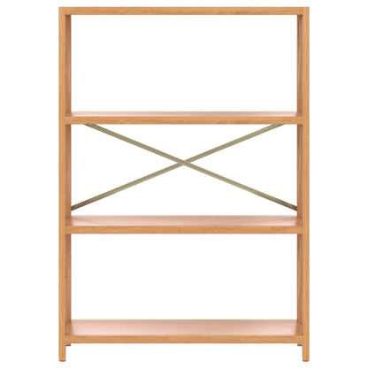 Scaffale a 4 Ripiani 80x30x112 cm in Legno Massello di Rovere