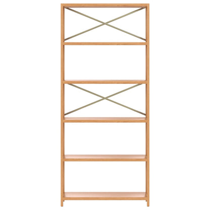 Scaffale a 6 Ripiani 80x30x181 cm in Legno Massello di Rovere