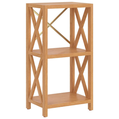 Scaffale a 3 Ripiani 40x30x78 cm in Legno Massello di Rovere